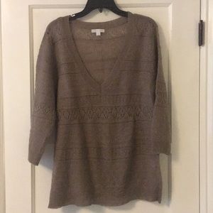 New York & Company Tan Light Sweater